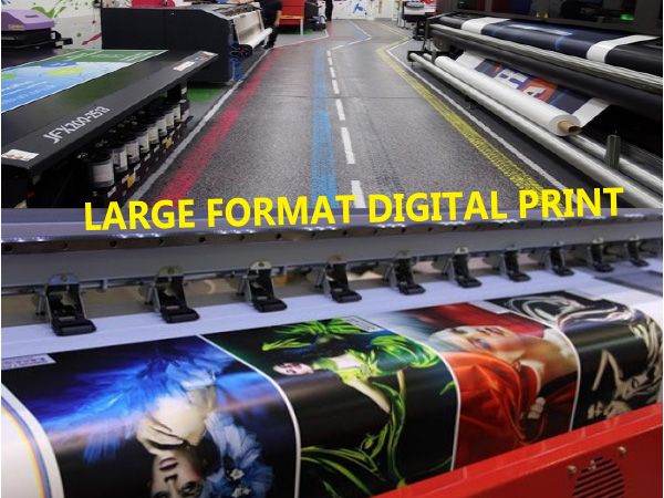 Large-format digital printer producing a full-color print